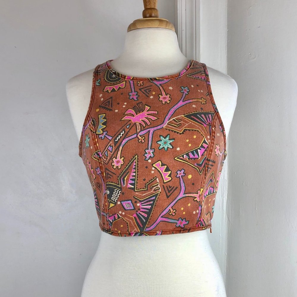 Billabong Tribal Print Cropped Top.